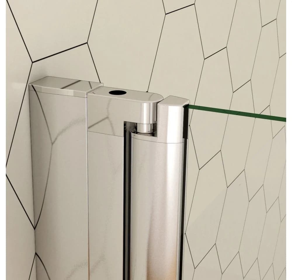 Duschparadies Dusch-Drehtür 195cm Easyclean Sicherheitsglas Chrom - Bild 5