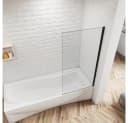Duschparadies Badewannenaufsatz 140cm Duschwand ESG Glas Bild 1