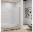 Duschparadies Badewannenaufsatz 140cm Duschwand ESG Glas Bild 2