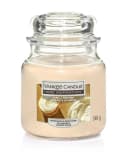 Yankee Candle Duftkerze Mittleres Glas Vanilla Frosting Creme Bild 1