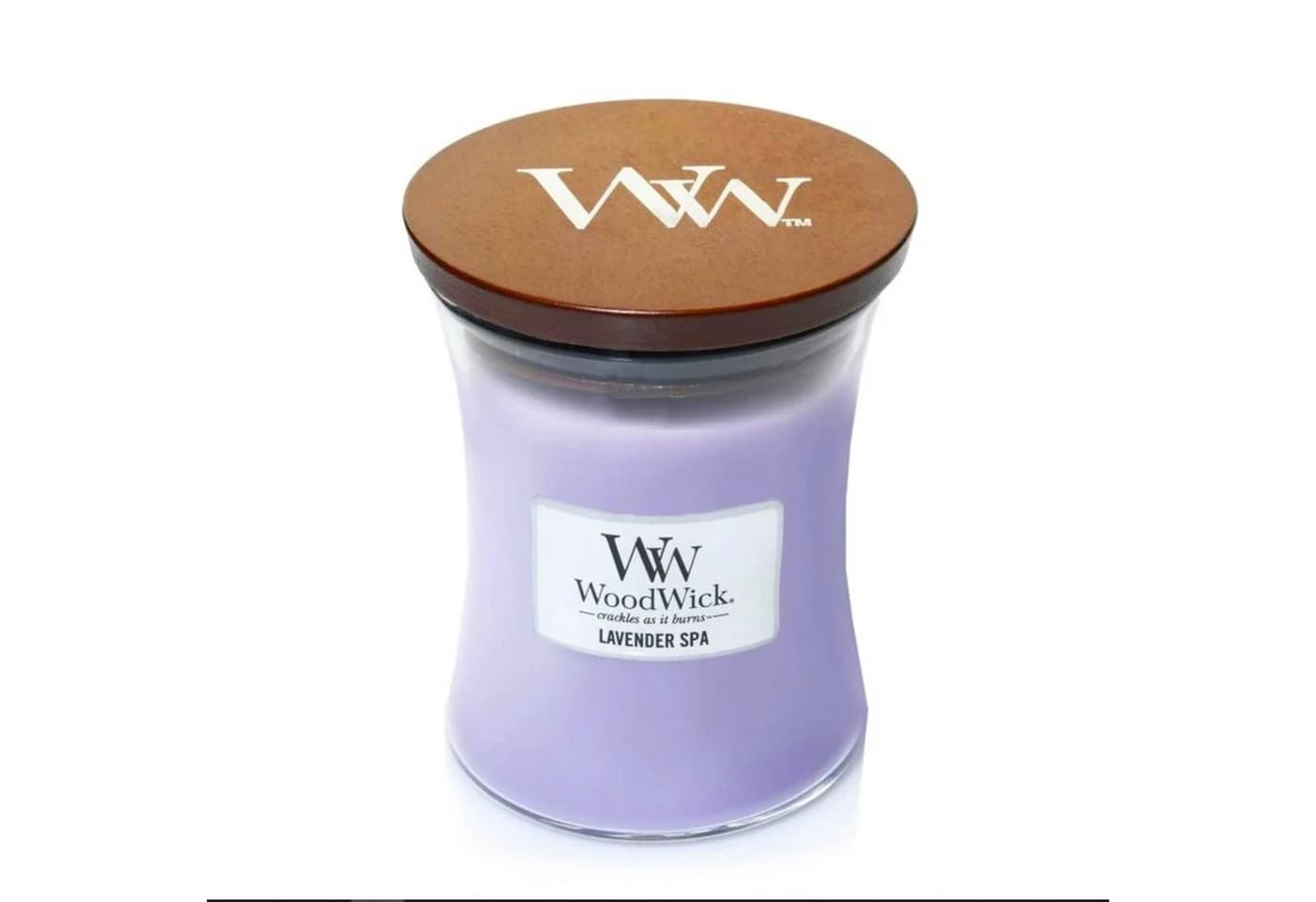 Online-Fuchs Duftkerze Lavender Spa Sanduhr Glas Holzdocht