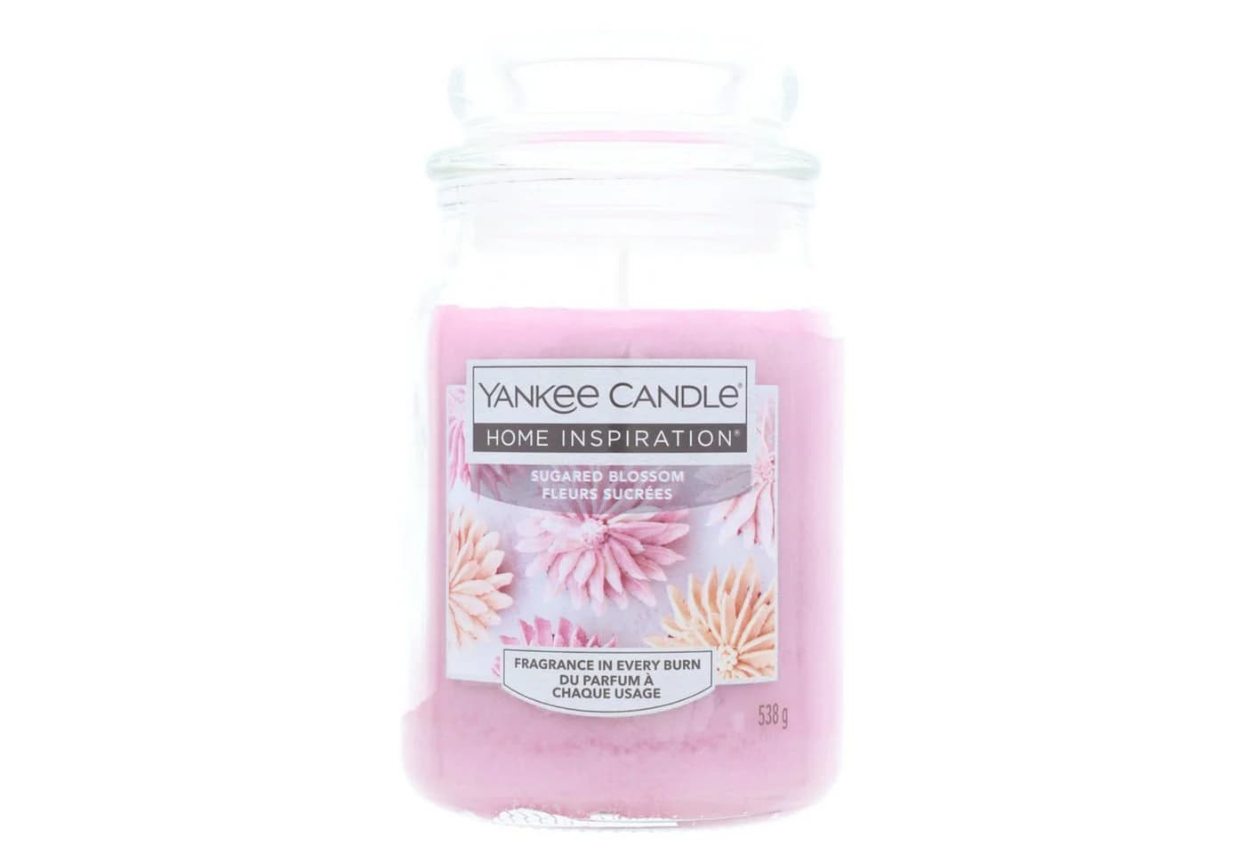 Yankee Candle Sugared Blossom Duftkerze Rosa Glas 538g