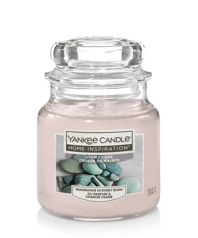 Yankee Candle Duftkerze Stony Cove Kleines Glas Grau 104 g