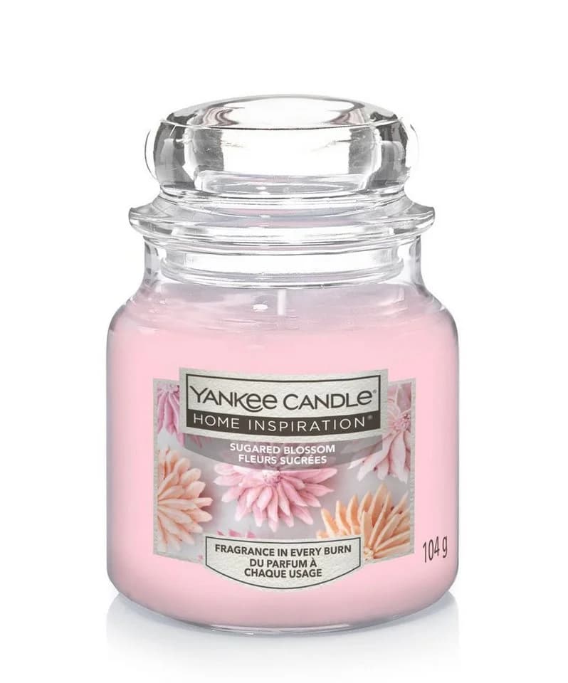 Yankee Candle Duftkerze Sugared Blossom Rosa Apothekerglas