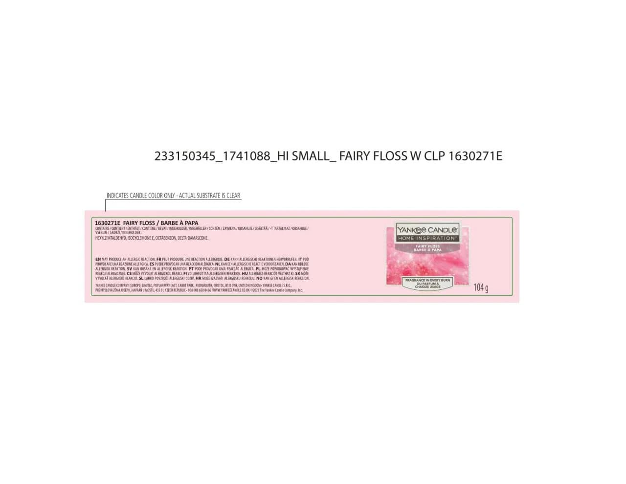 Yankee Candle Duftkerze Kleines Glas Fairy Floss 104 g Rosa