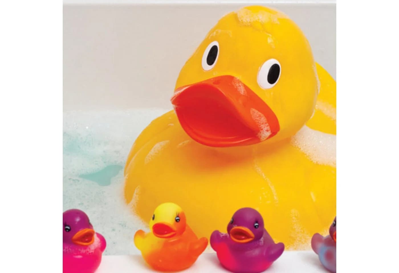 TOBAR XXL Badeente 30 cm Gelb mit Orangen Schnabel