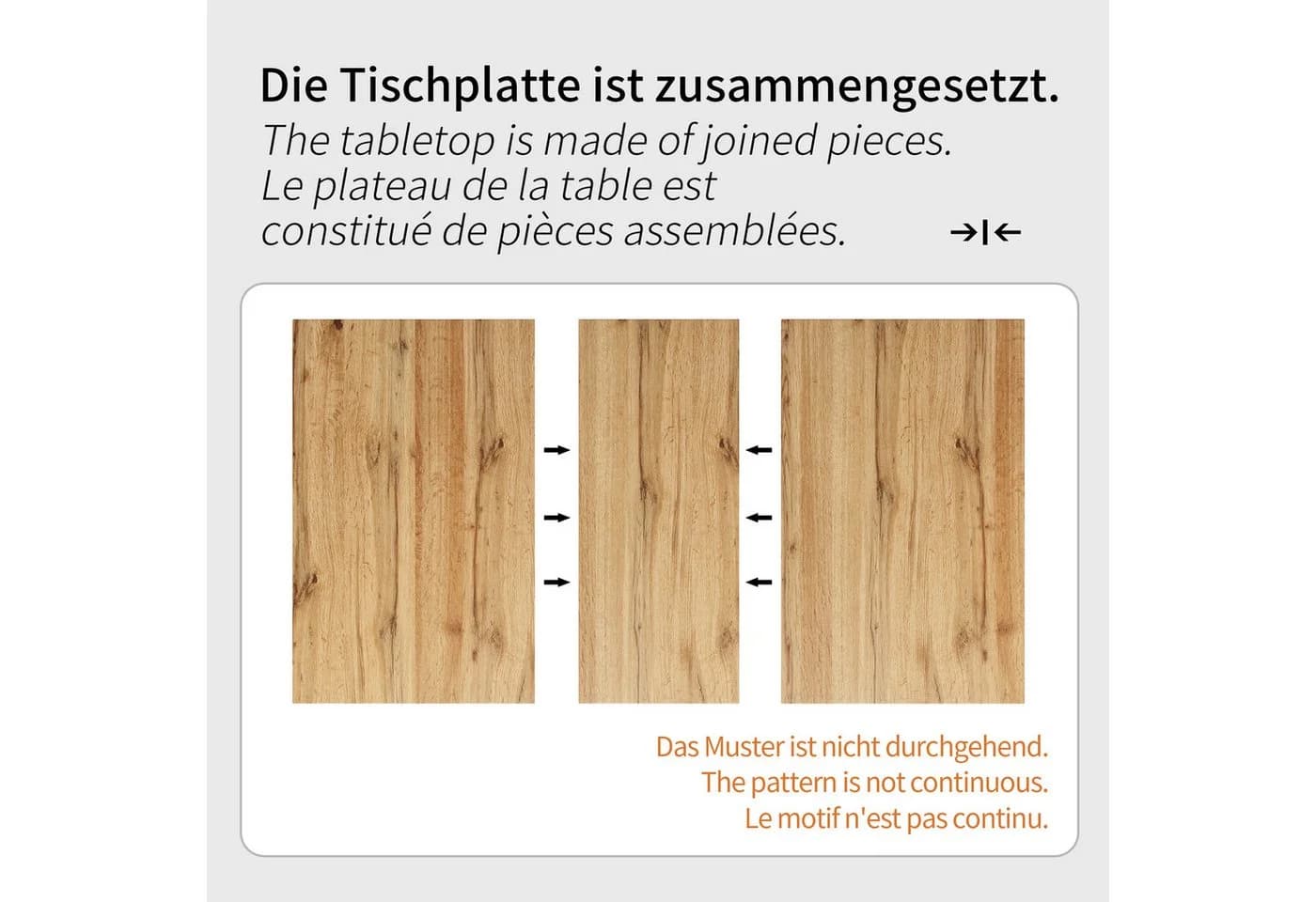 i@home Ausziehbare Esstisch Schwarz Teleskop MDF - Bild 5
