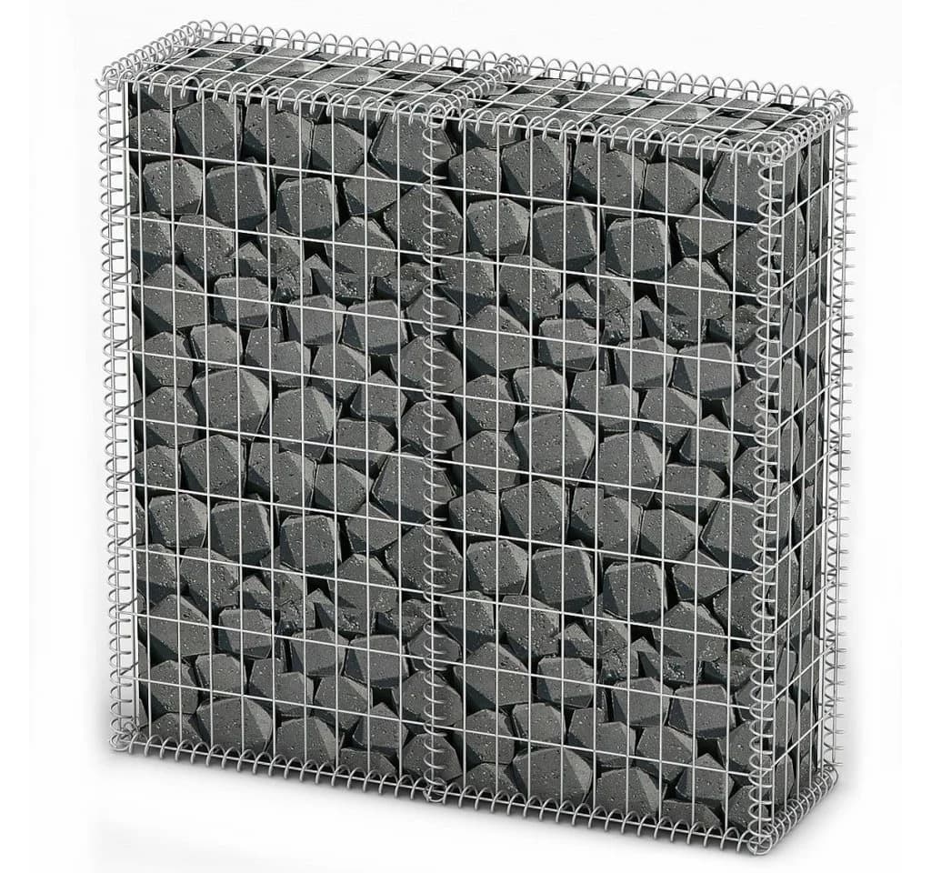 Defactoshop Drahtkorb Gabione Metall Grau
