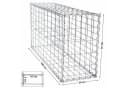 Defactoshop Drahtkorb Gabione Metall Grau Bild 2