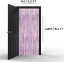 Montegoni Lametta Vorhang 2er Set Gold/Rosa Glitzer Party Deko Bild 3