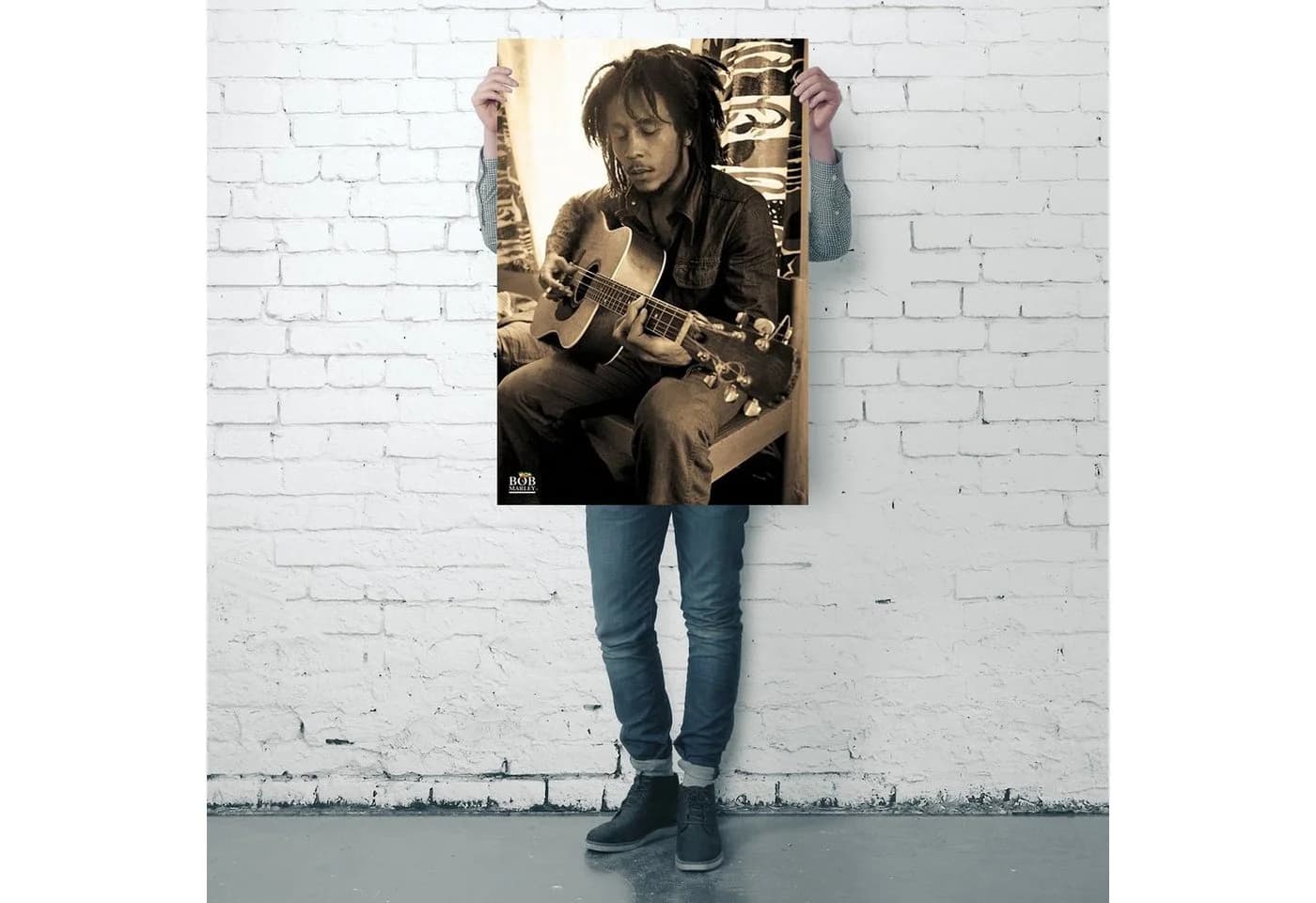 Pyramid Poster Bob Marley Gitarre Sepia 61x91,5 cm - Bild 4