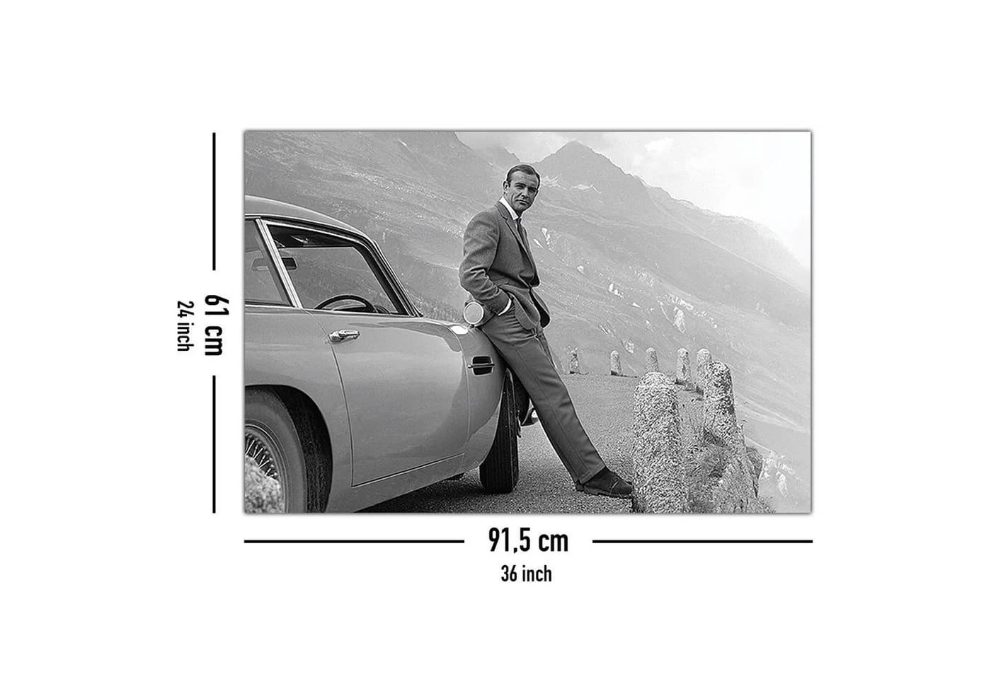James Bond Poster Sean Connery & Aston Martin 91,5 x 61 cm - Bild 5