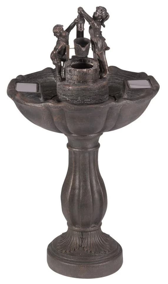 Smart Garden Solar-Wasserspiel Vogeltränke mit Kippkübel Bronze - Bild 2