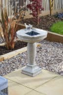 Smart Garden Solarbrunnen Vogeltränke Antik Stein Grau Bild 1