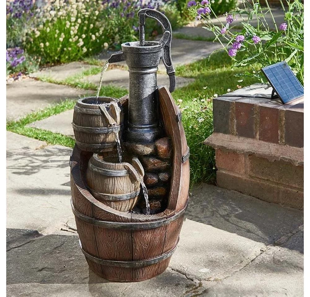 Smart Garden Solar-Wasserbrunnen Whisky Barrels Polyresin - Bild 2