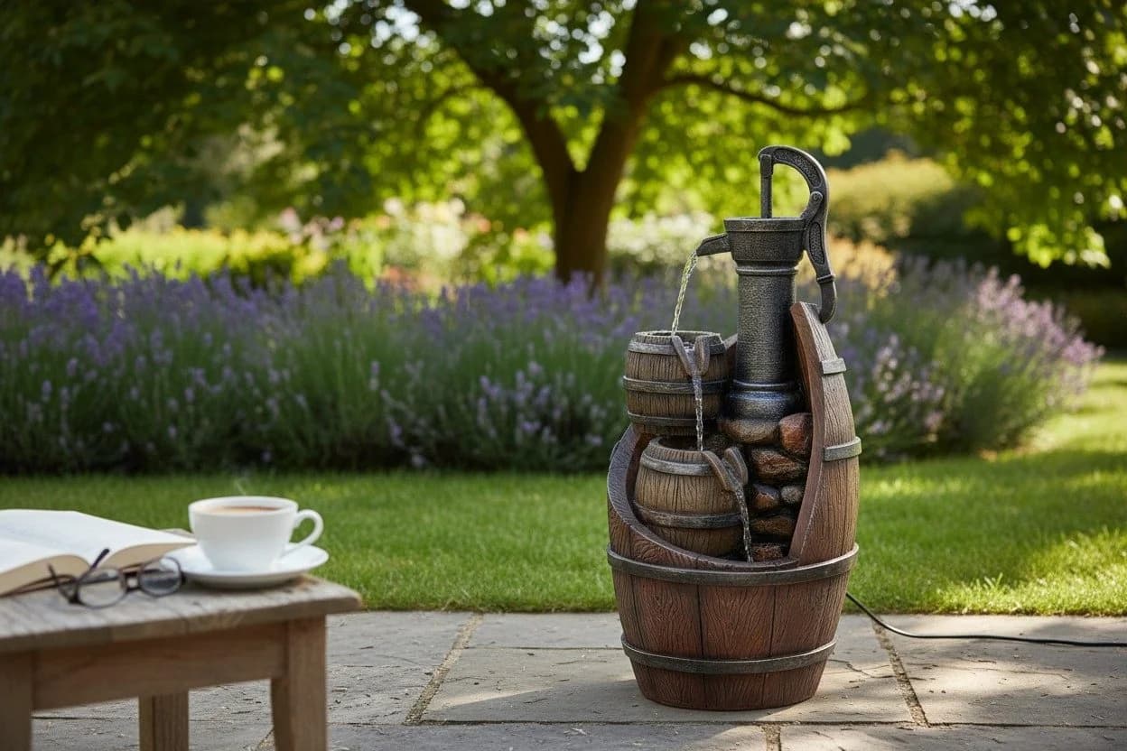 Smart Garden Solar-Wasserbrunnen Whisky Barrels Polyresin - Bild 3