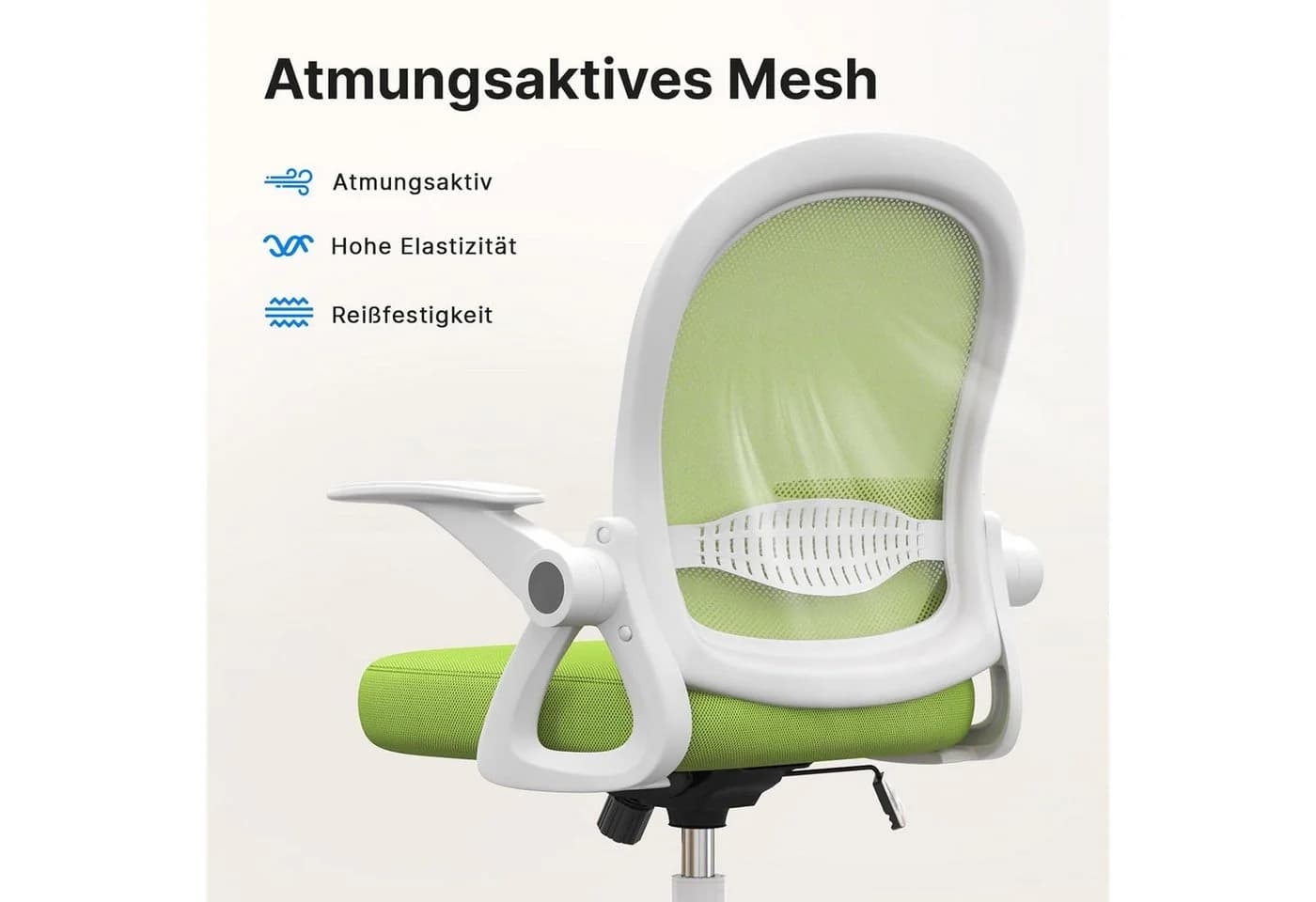 ZAISZE Bürostuhl Grün Ergonomisch mit Mesh-Rückenlehne - Bild 4