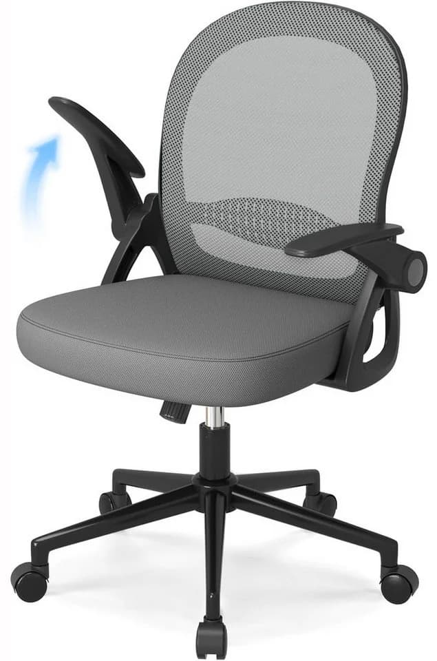 ZAISZE Bürostuhl Ergonomisch mit Mesh-Rückenlehne und klappbaren Armlehnen - Bild 2
