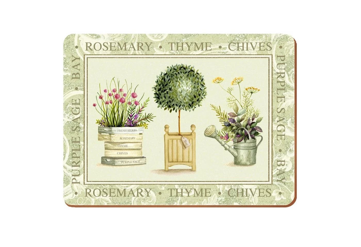 Creative Tops 4er Set Platzset Kork Gartenmotiv Mehrfarbig - Bild 2