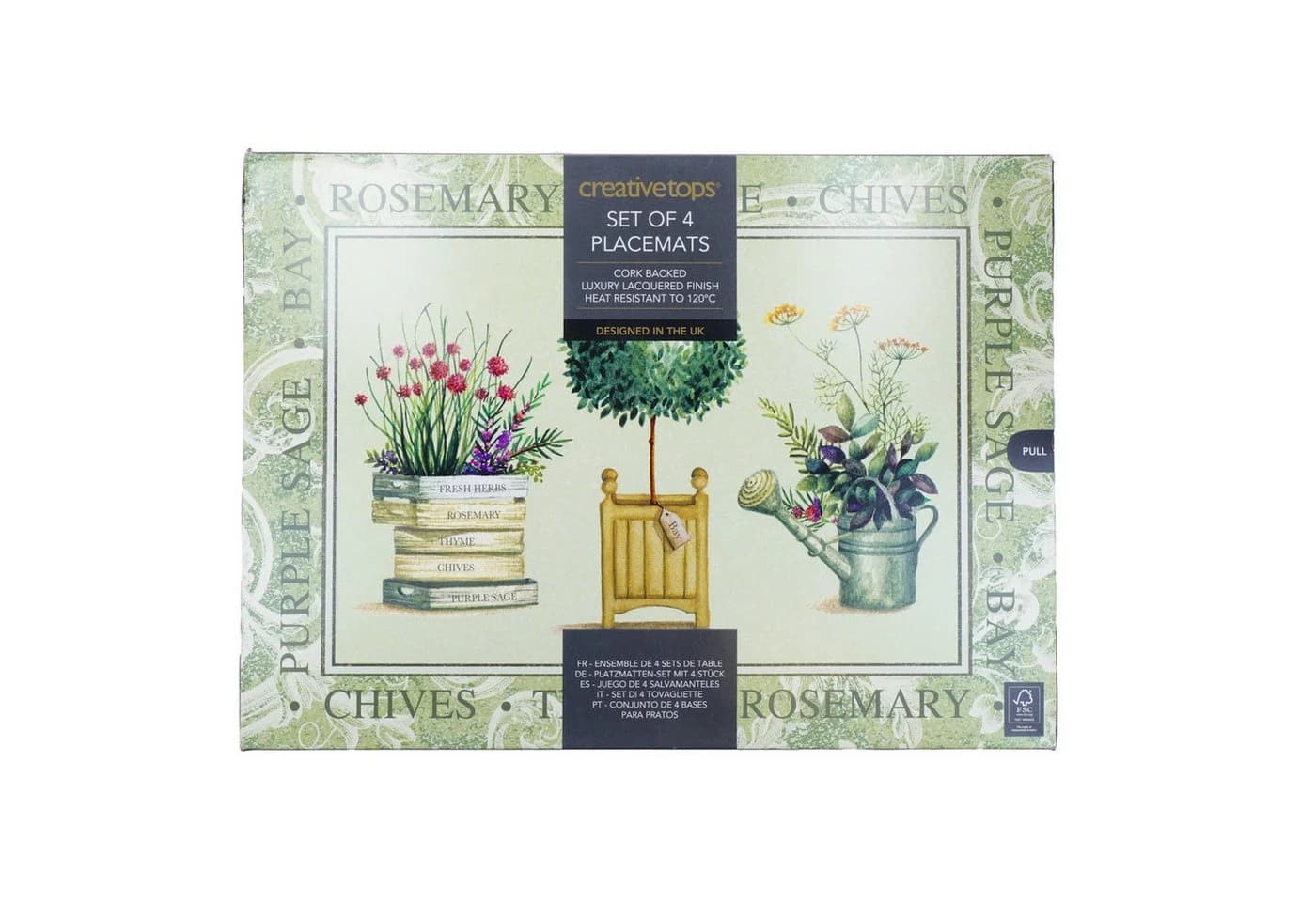 Creative Tops 4er Set Platzset Kork Gartenmotiv Mehrfarbig - Bild 3