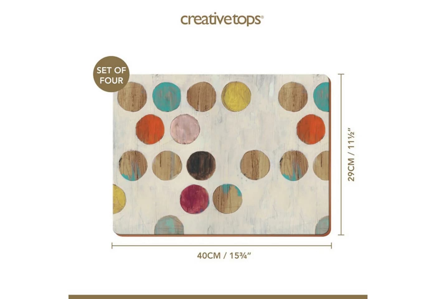 Creative Tops Platzset Kork Retro Spots Punkte - Bild 4