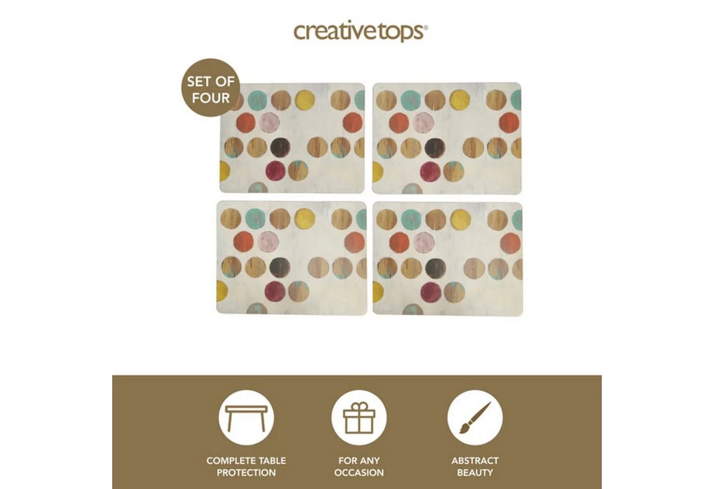Creative Tops Platzset Kork Retro Spots Punkte - Bild 5