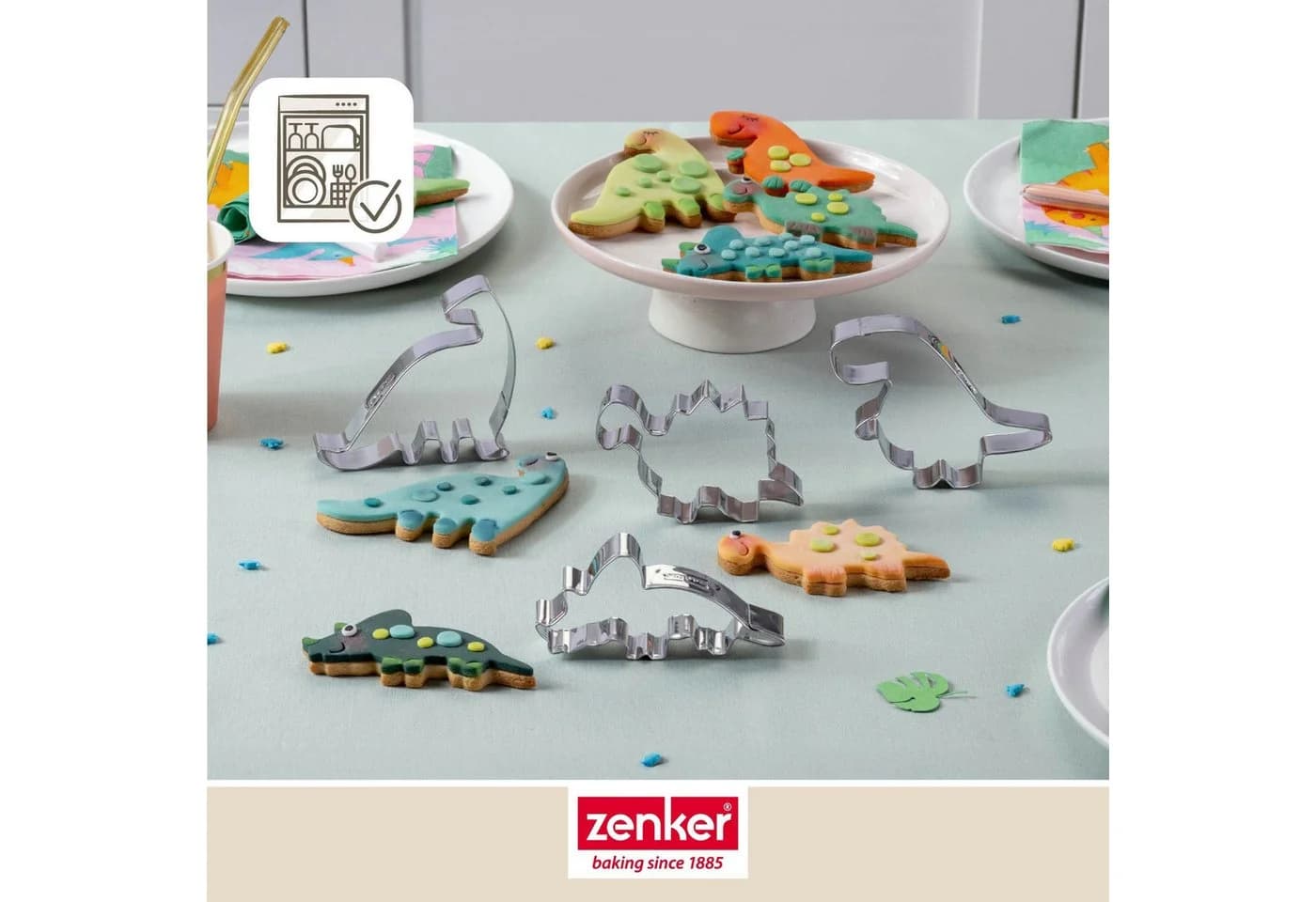 Zenker Ausstechform Dinosaurier 4-teilig Edelstahl
