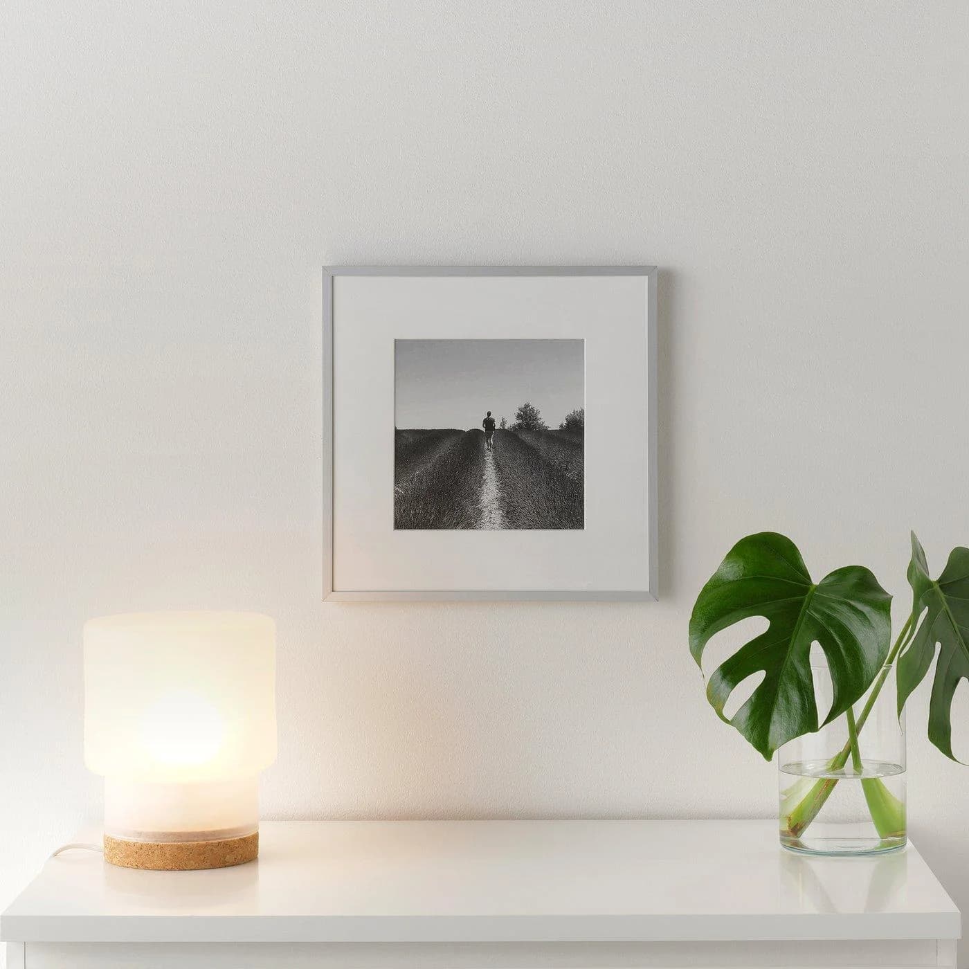 IKEA LOMVIKEN Bilderrahmen Hellgrau Aluminium