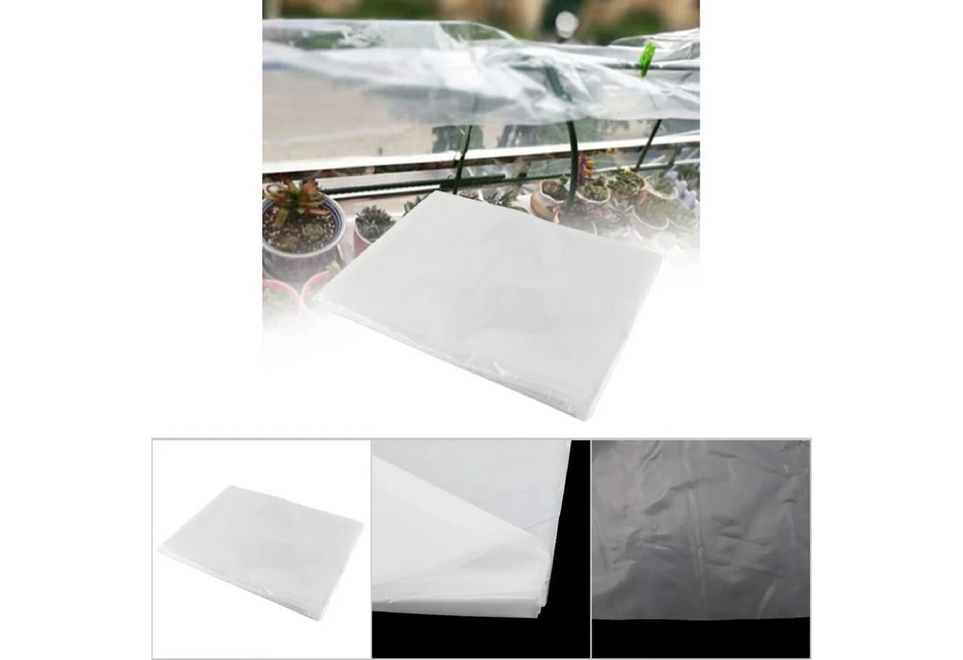 FUROKOY Gewächshausfolie Transparent 3x6m PE-Folie