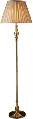 Searchlight Stehleuchte Flemish Antikmessing Textil Bild 2