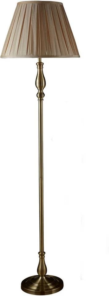 Searchlight Stehleuchte Flemish Antikmessing Textil - Bild 3