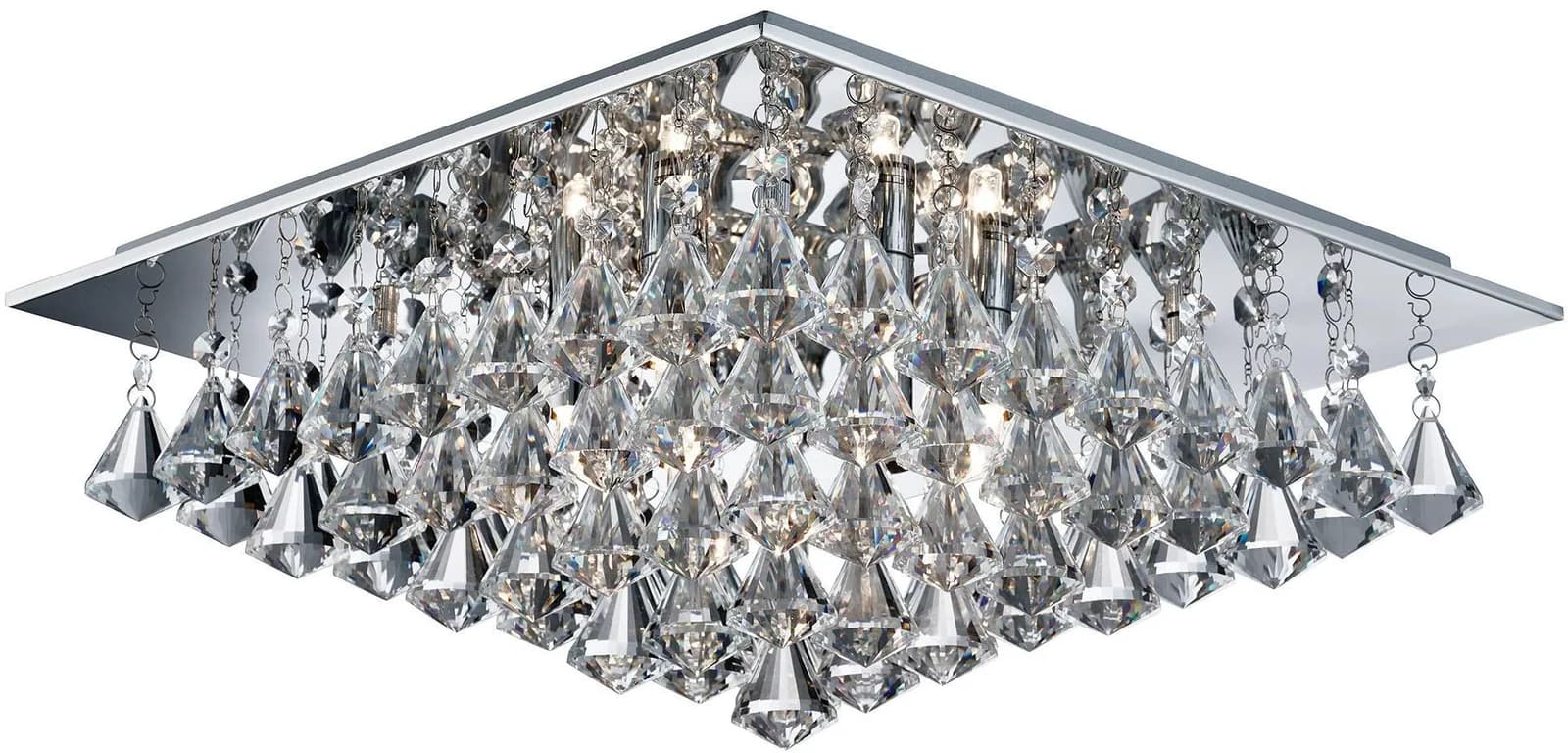 SEARCHLIGHT Deckenleuchte Hanna 6-flammig Chrom Kristall