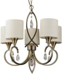 Searchlight Kronleuchter Alberto 5Lt Pendant Antik Messing Kristall Bild 3
