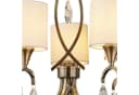 Searchlight Kronleuchter Alberto 5Lt Pendant Antik Messing Kristall Bild 4