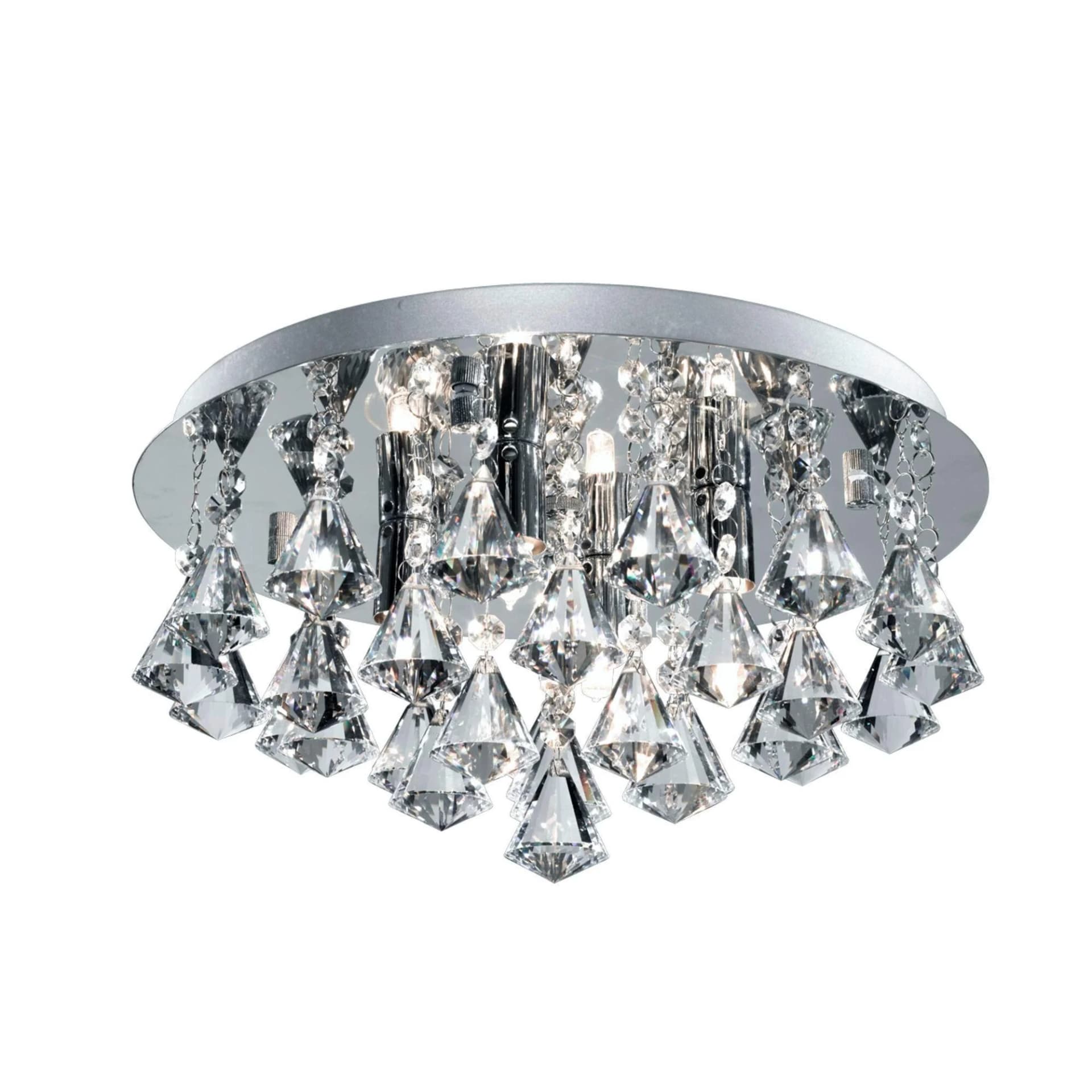 Deckenlampe Hanna, rund, IP44, 38cm, chrom