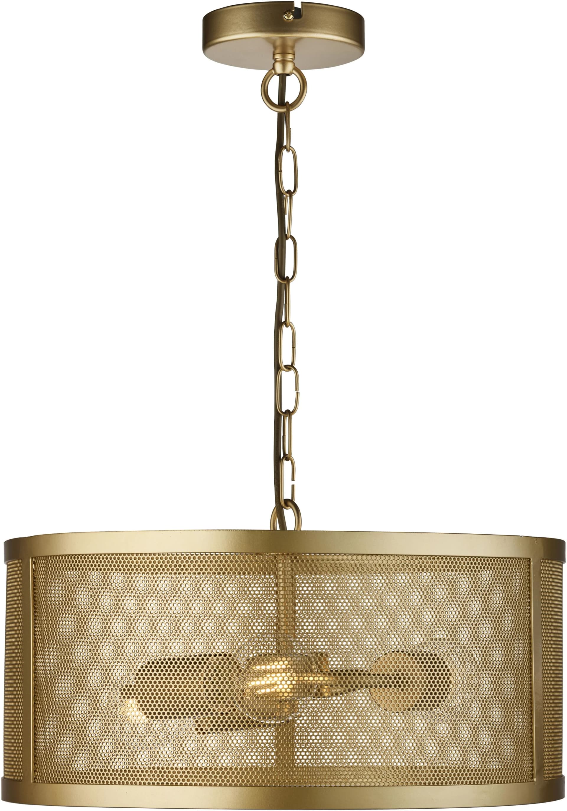 Searchlight Hängeleuchte Fishnet Gold Ø 45 cm