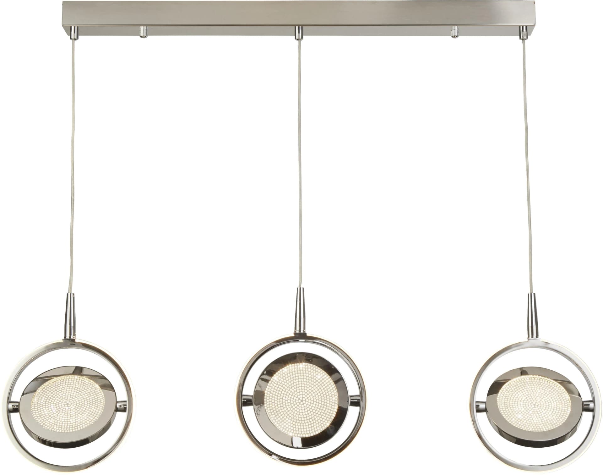 SEARCHLIGHT LED Deckenleuchte Gyroscope 3Lt Chrom & Kristall