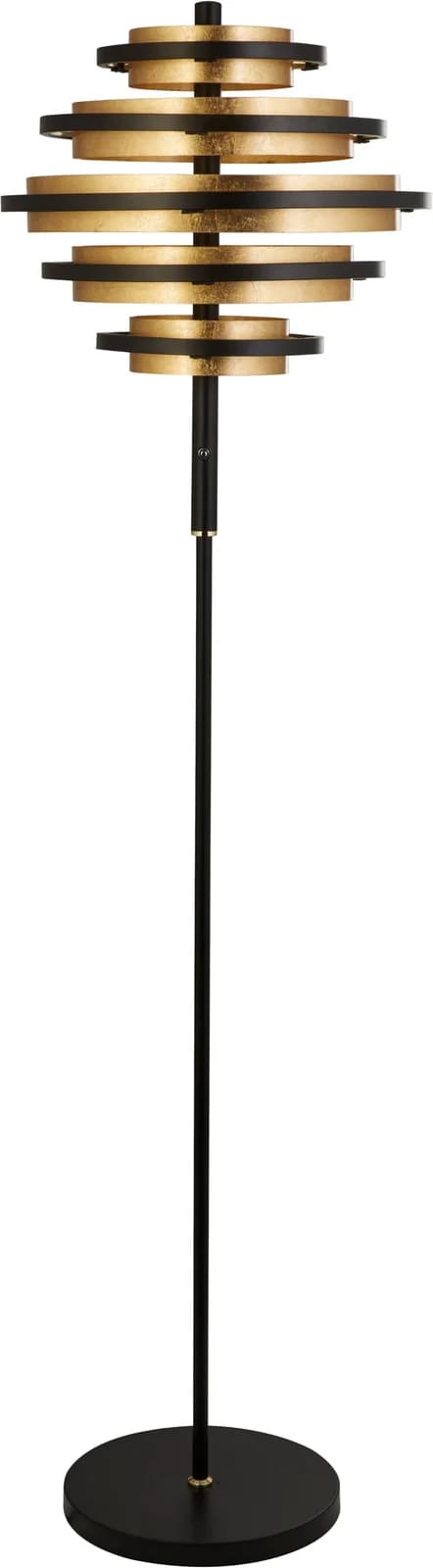SEARCHLIGHT LED Stehlampe Bijou 1-flammig Schwarz Gold