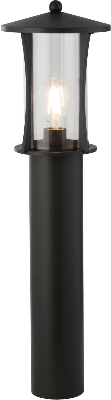 Pollerleuchte Pagoda IP44 Schwarz Metall