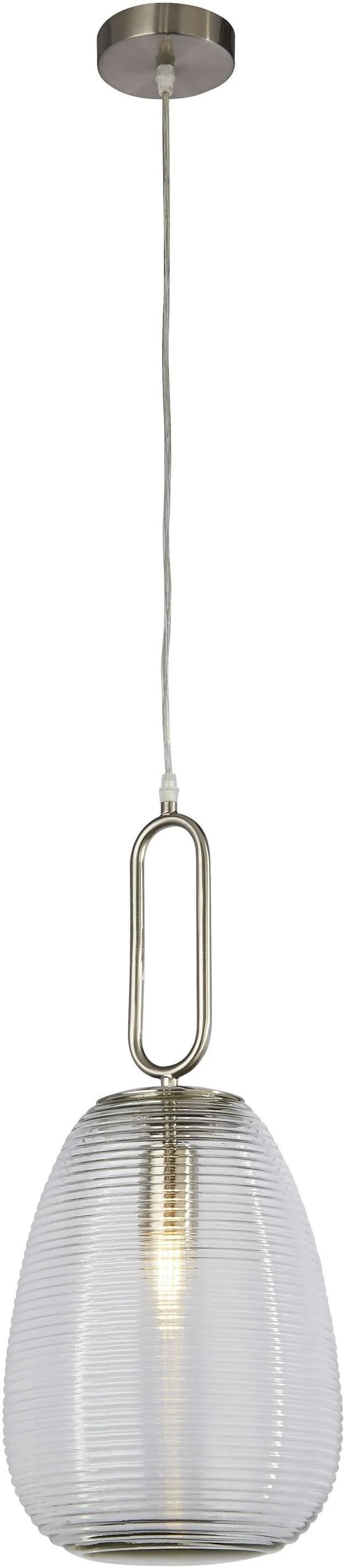 Searchlight Pendelleuchte Elixir-Anhänger Satin-Nickel Glas