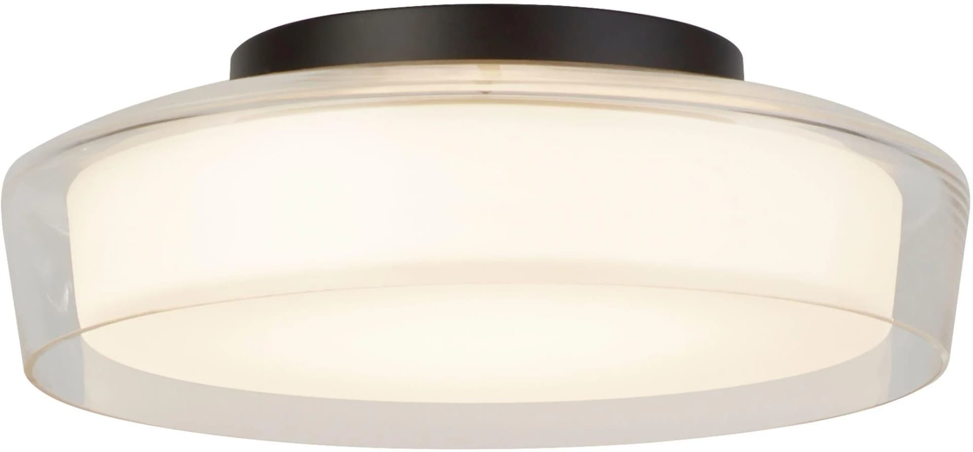 Searchlight Puck Flush Deckenleuchte Matt Schwarz LED