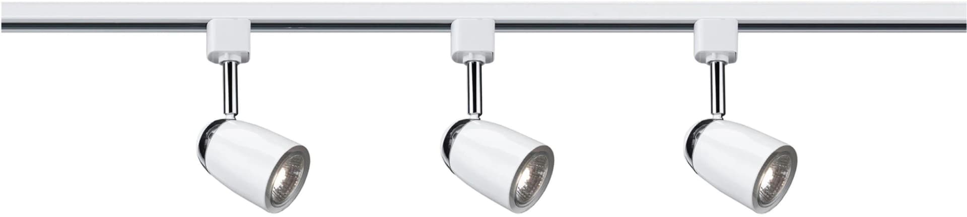 SEARCHLIGHT LED Deckenspots 'Track & Spot 3 LED's - Metall', weiß, chromfarben