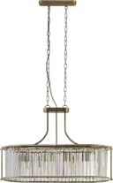 Hängelampe Victoria Messingfarben Kristallglas 78 cm E27 Bild 2