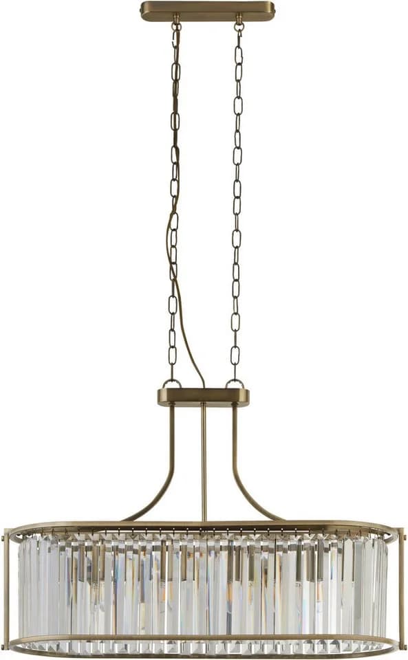 Hängelampe Victoria Messingfarben Kristallglas 78 cm E27 - Bild 2