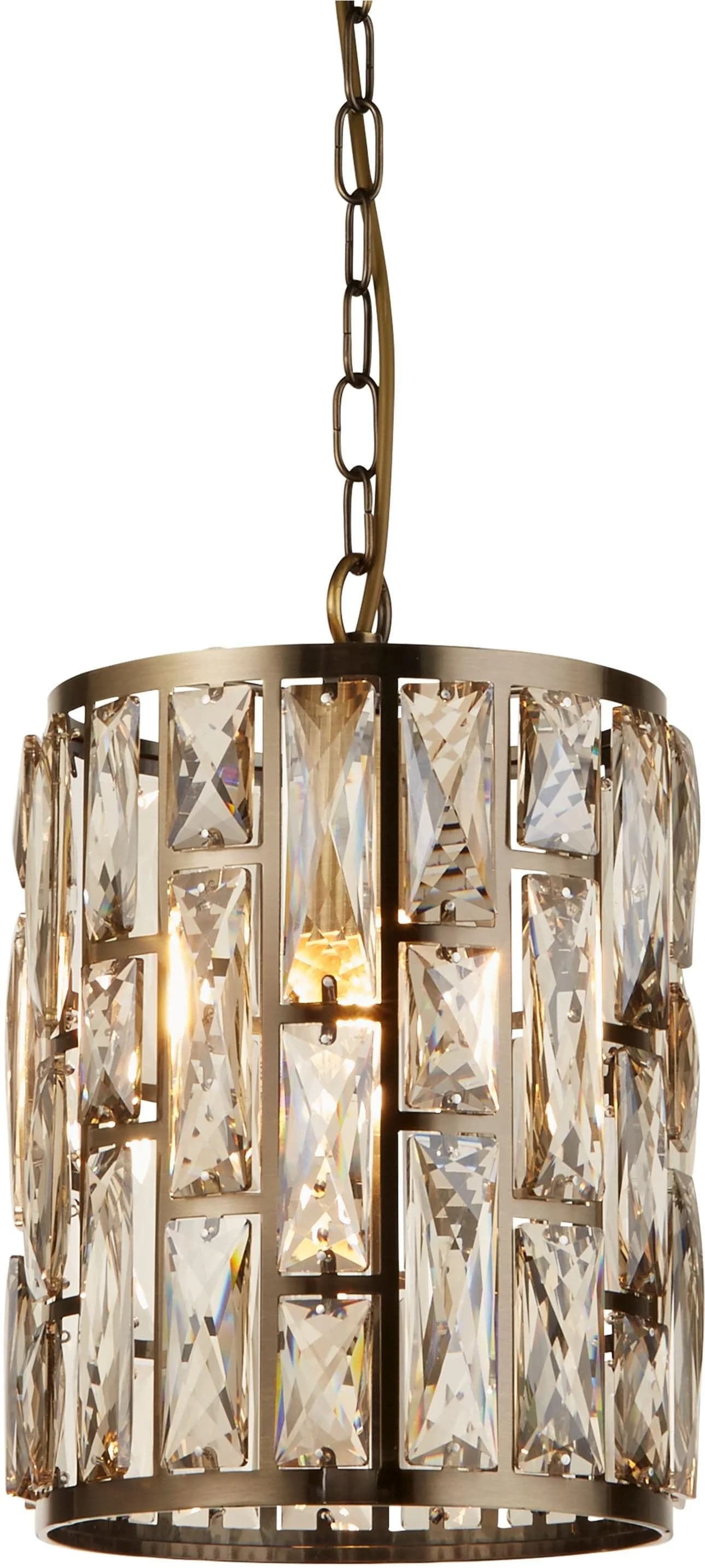 Searchlight Bijou Pendelleuchte Antikmessing Champagnerglas
