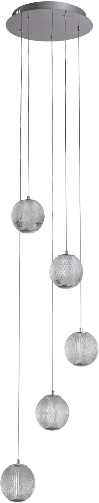 SEARCHLIGHT LED-Hängeleuchte Allure 5-flammig Chrom