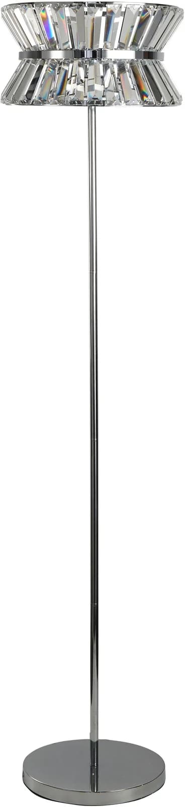 SEARCHLIGHT Stehlampe Uptown 3-flammig Chrom Kristall