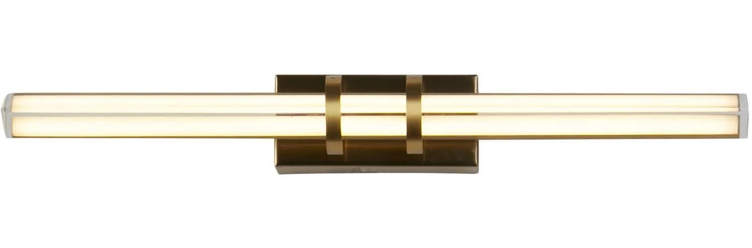 Searchlight Parma LED Wandleuchte Satinmessing Glas IP44