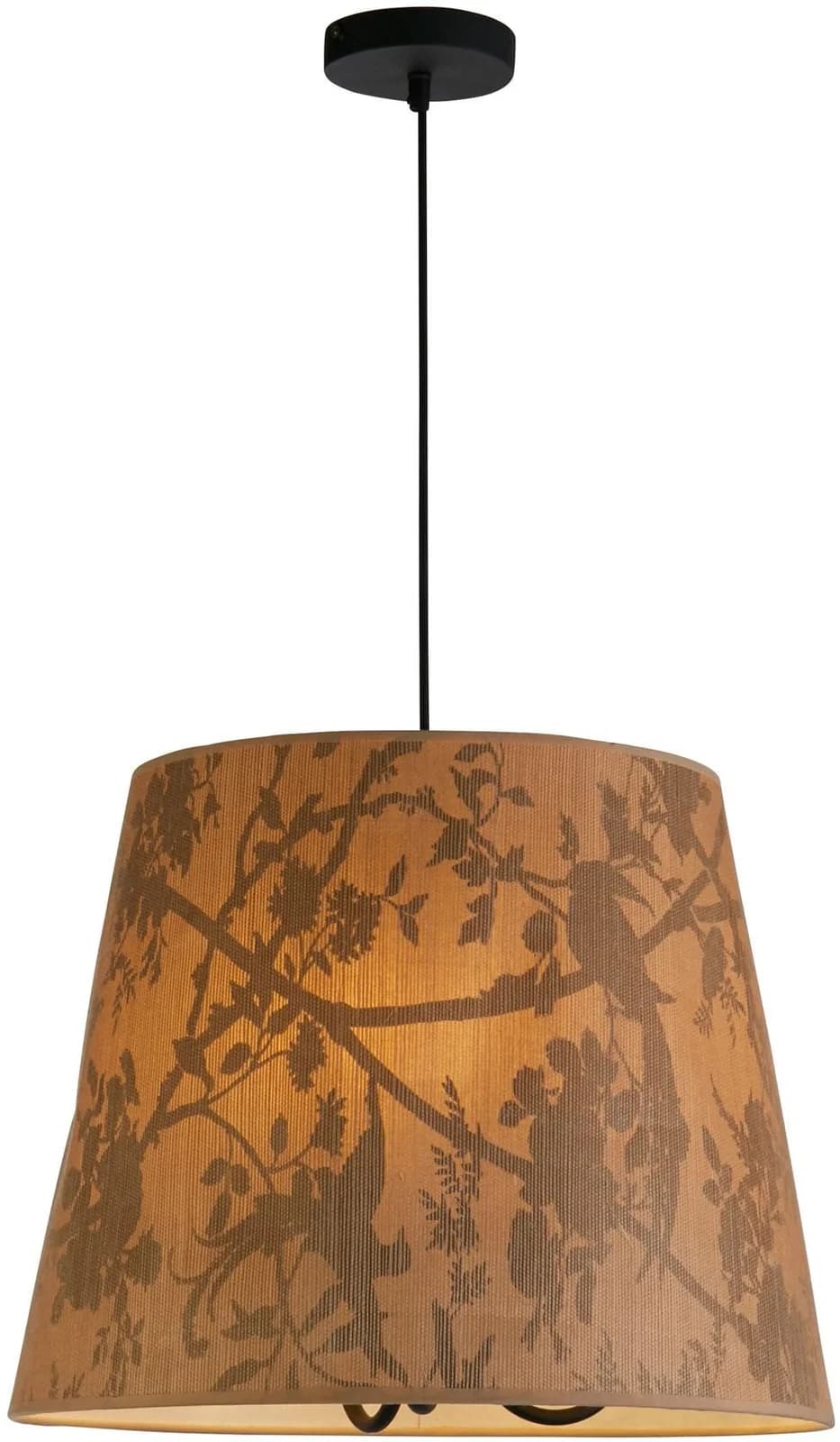 Hängeleuchte Isla, Ø 45 cm, braun, beige, Bambus, Stahl