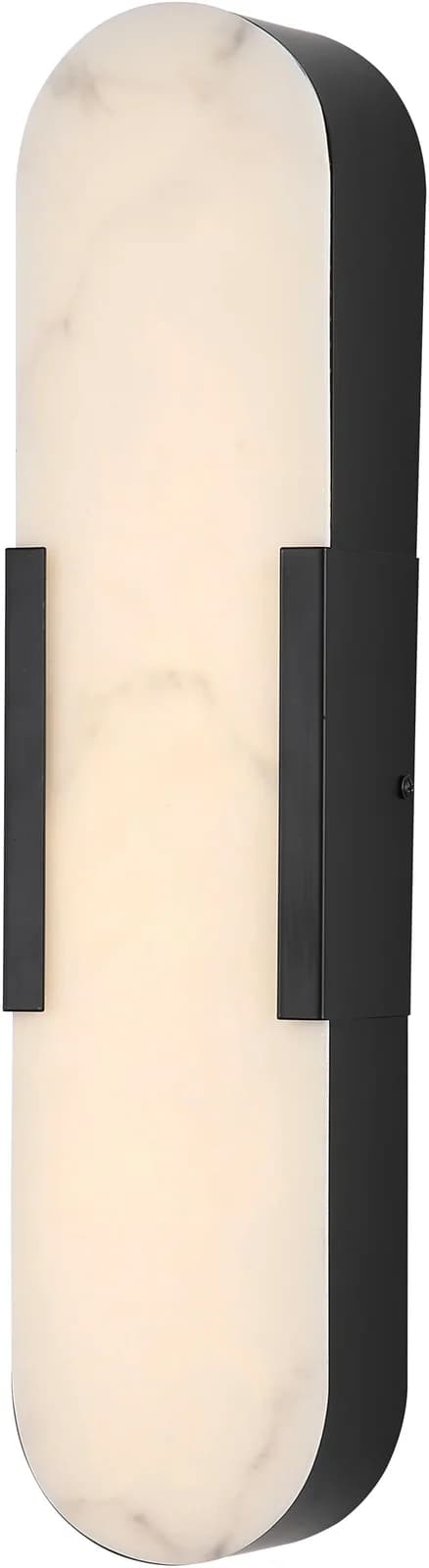 Searchlight LED-Bad-Wandlampe Opaline Schwarz Metall/Resin